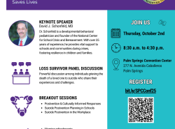 4th Annual Suicide Prevention Coalition Conference on Thursday, October 2, 2025 at the Palmr Springs Convention Center